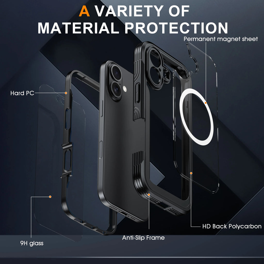 The 360-degree full-coverage phone case is suitable for iPhone 17E/17 PRO MAX/16/15/14, shockproof, and has a sturdy appearance