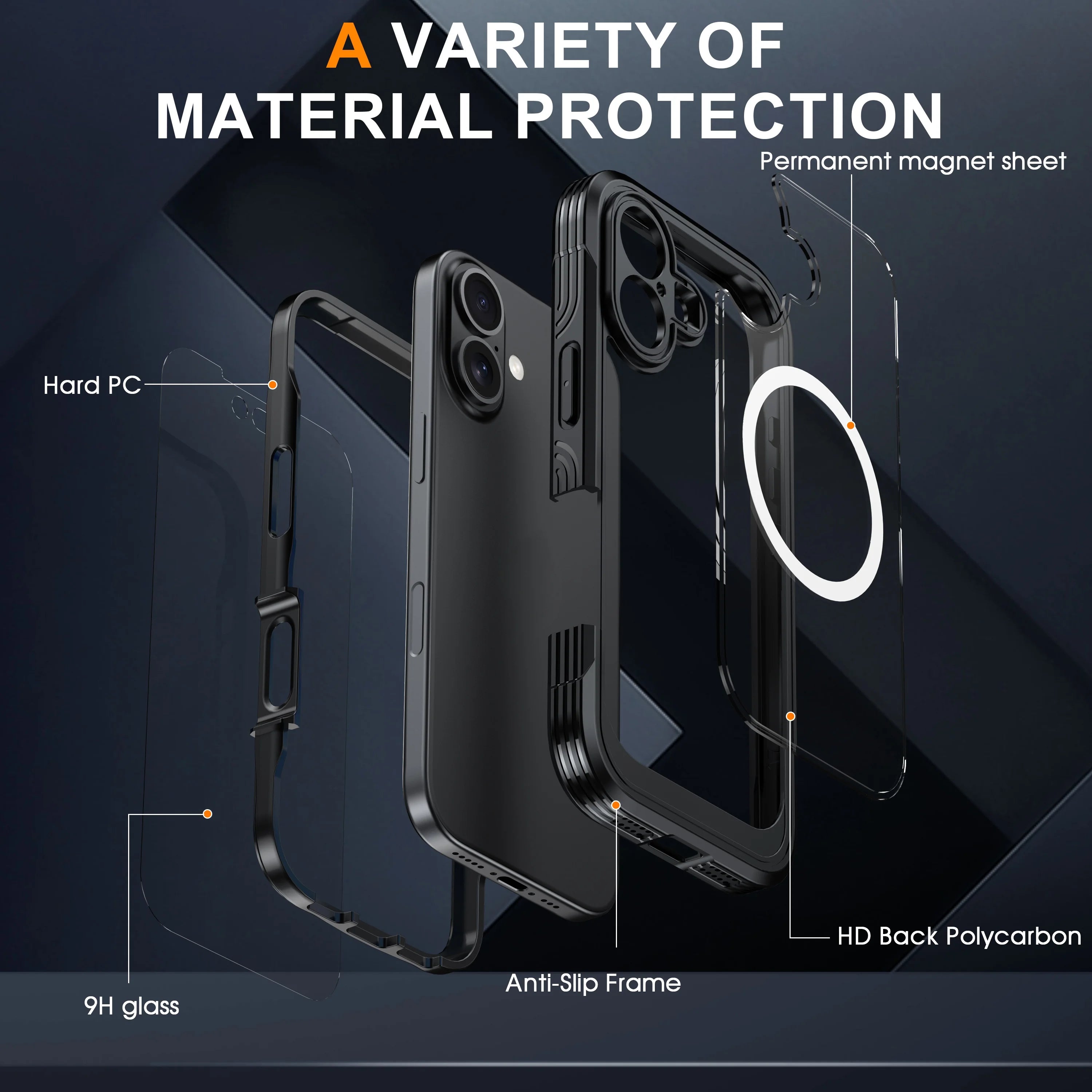 The 360-degree full-coverage phone case is suitable for iPhone 17E/17 PRO MAX/16/15/14, shockproof, and has a sturdy appearance