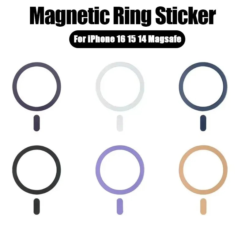 1-5 PCS Metal Plate Ring For Sticker Magnetic Support Ring Universal Wireless Charger Mobile Phone Sheet For iPhone 17 16 15 14