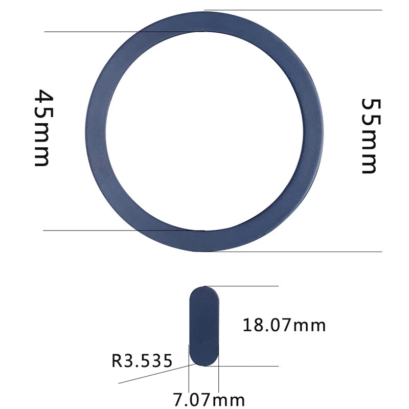 1-5 PCS Metal Plate Ring For Sticker Magnetic Support Ring Universal Wireless Charger Mobile Phone Sheet For iPhone 17 16 15 14