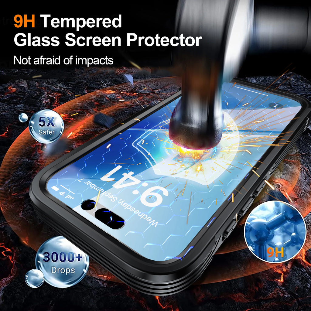 The 360-degree full-coverage phone case is suitable for iPhone 17E/17 PRO MAX/16/15/14, shockproof, and has a sturdy appearance