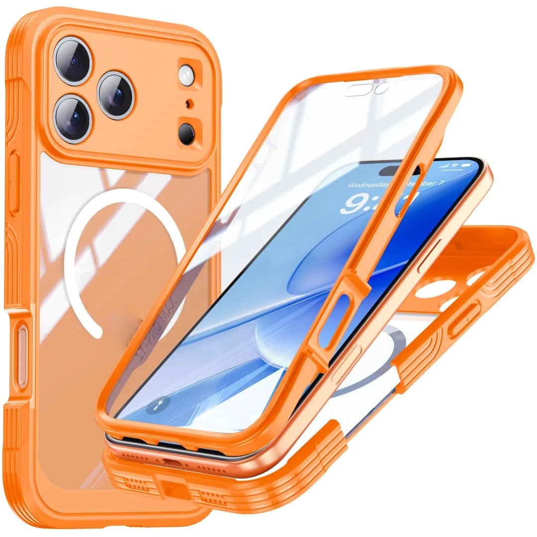 The 360-degree full-coverage phone case is suitable for iPhone 17E/17 PRO MAX/16/15/14, shockproof, and has a sturdy appearance