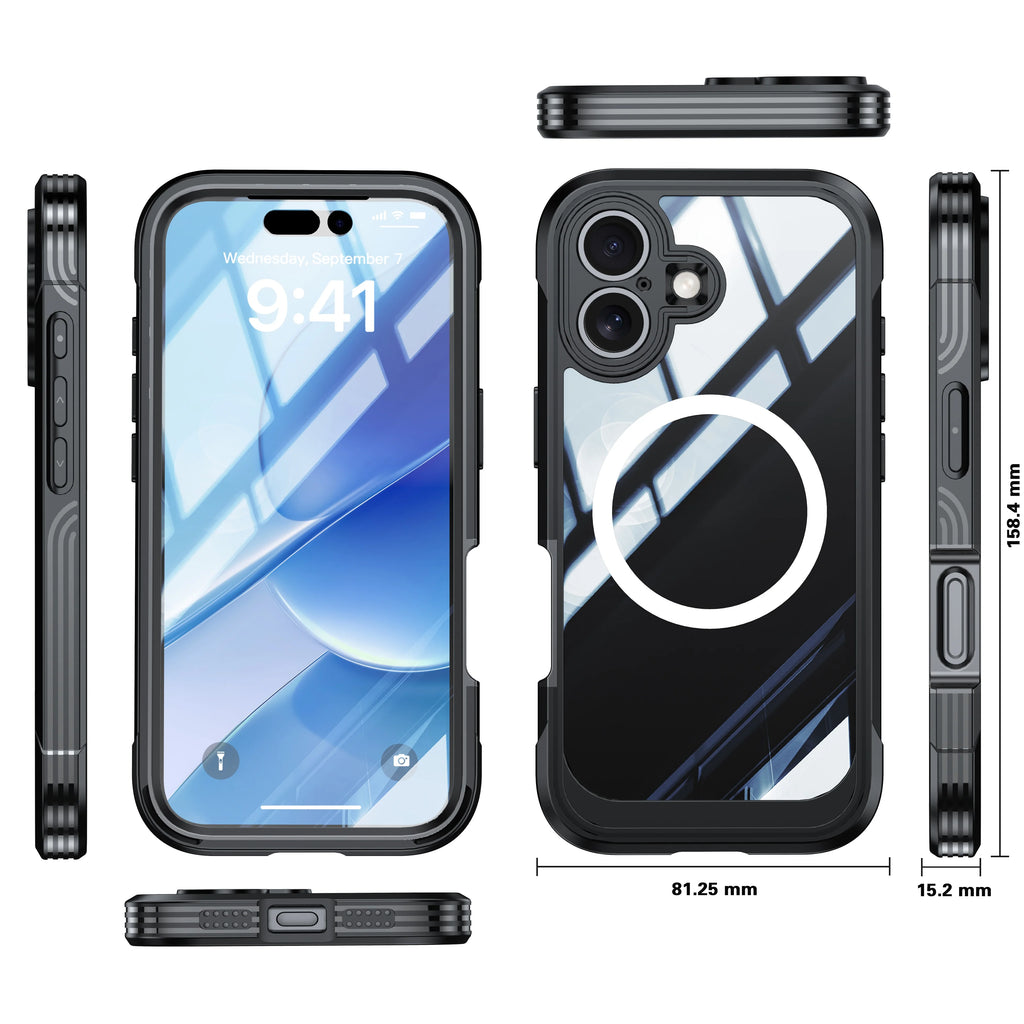 The 360-degree full-coverage phone case is suitable for iPhone 17E/17 PRO MAX/16/15/14, shockproof, and has a sturdy appearance